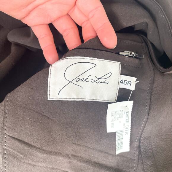 Men's Jose Luis Brown Leather Button Down Shirt NWT size 40 R - Picture 8 of 10